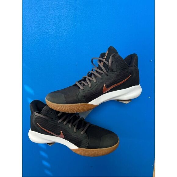 Nike Precision 3 AQ7495-006 Black Metallic Copper Basketball Sneakers Men's US12 - Picture 1 of 6